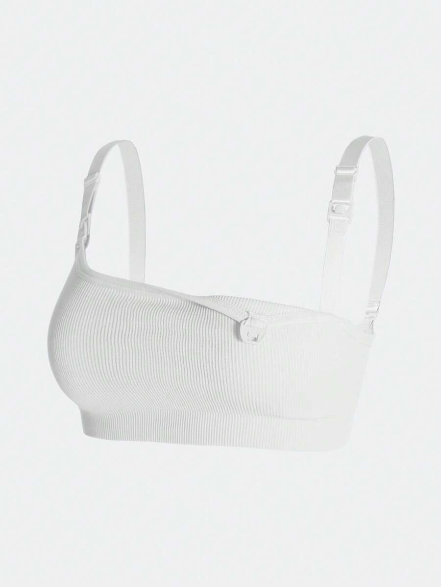Maternity Nursing Bra Set 3 Pack - Easy Open Breastfeeding Bralette, Black Coffee Skin