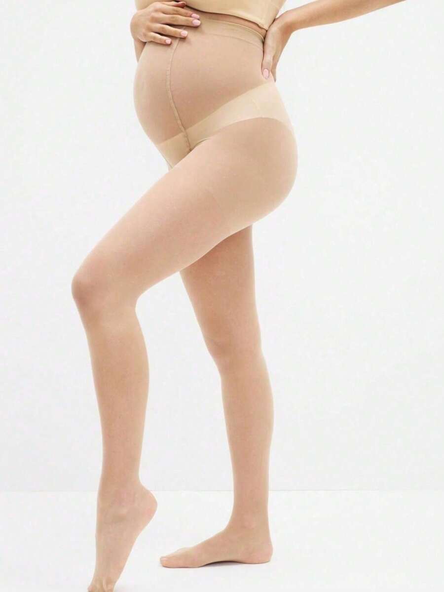 Maternity Lightweight Stockings Pair - Summer Outdoor Knee High Socks Abdominal Support