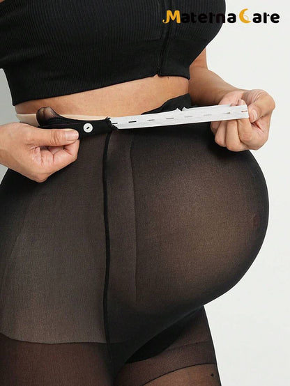 Maternity Stockings 1-2 Pair - Polka Dot Jacquard Plus Size Belly Support Sexy, Pregnancy
