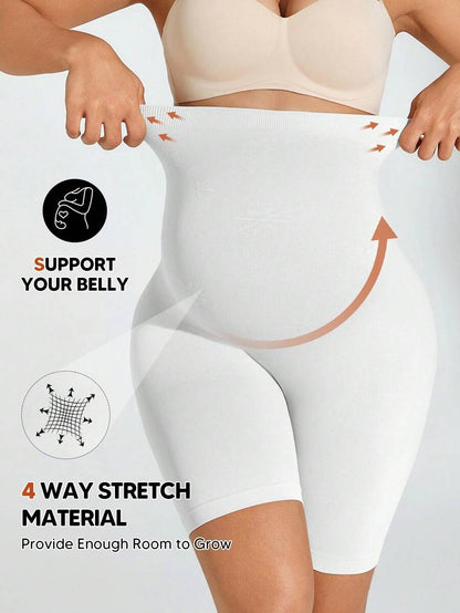 Maternity Shaping Shorts - Plus Size High Waist Abdomen Support Sports & Cycling