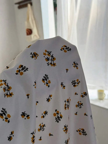 Elegant Floral Maternity Nightgown Women Short Sleeve Collar Sleep Dress with Chest Pocket