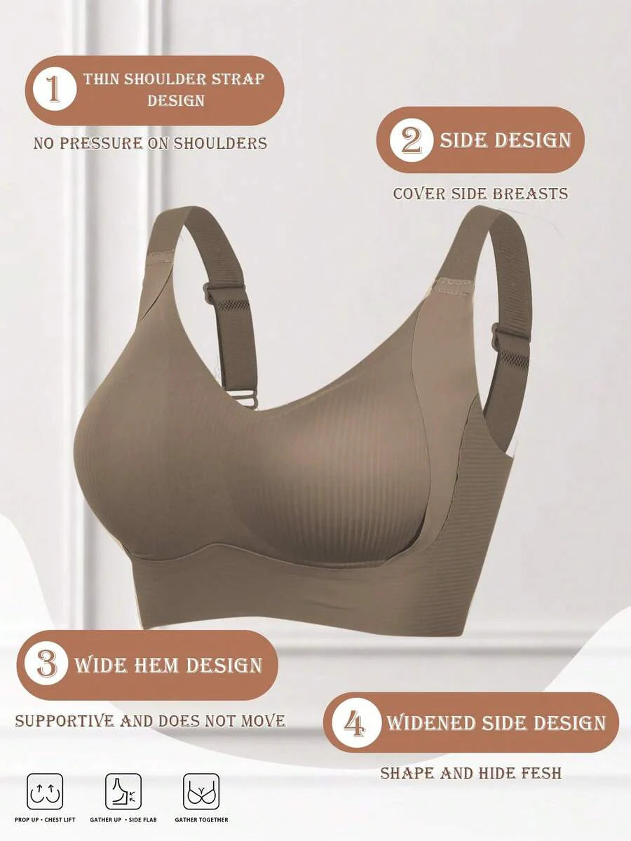 3 Piece Plus Size Sports Bra Set – Comfortable Breathable Lift Support