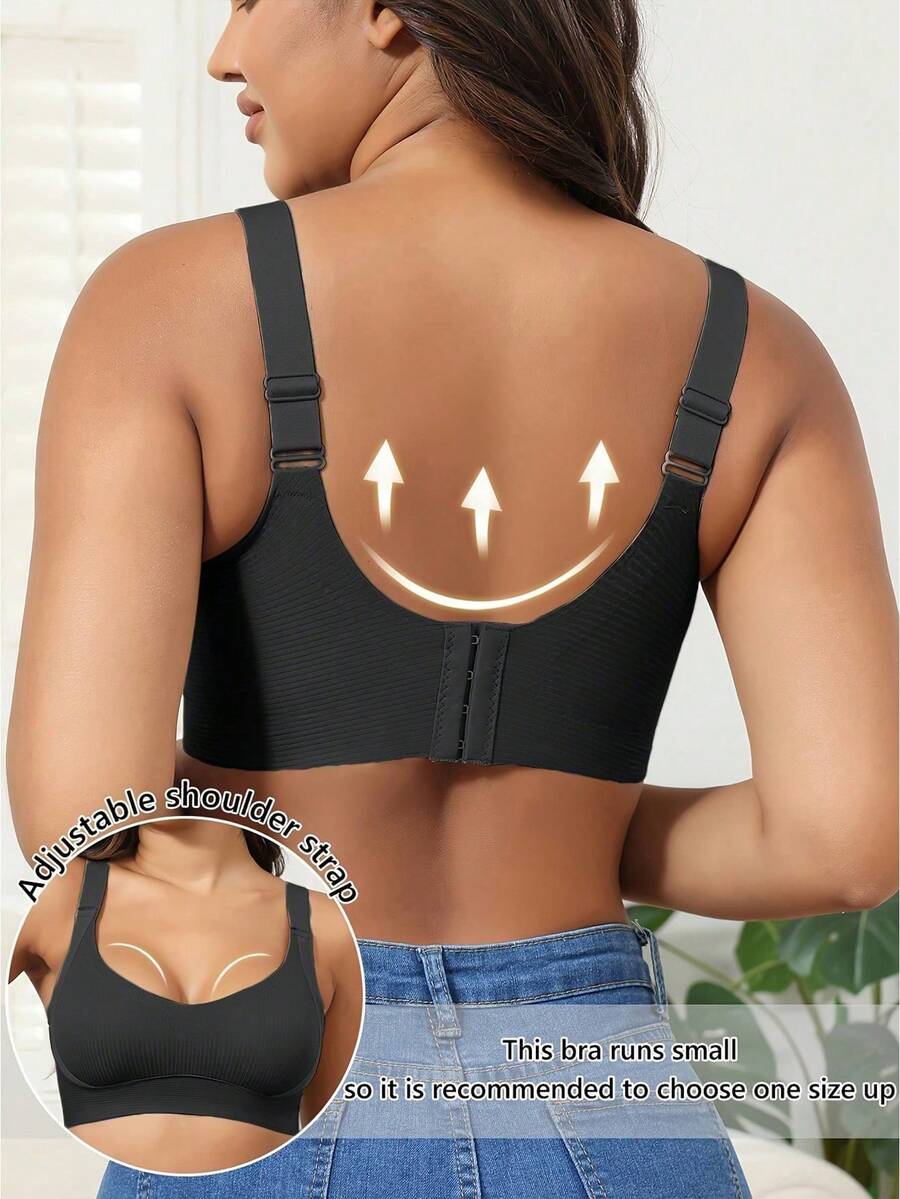 3-Piece Plus Size Seamless Sports Bra - Breathable Wireless Lifting Support