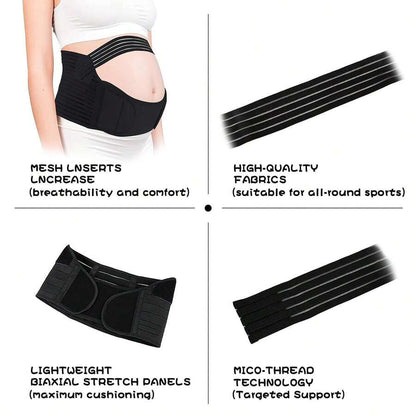 Maternity Support Belt - Adjustable Pregnancy Belly Band for Back & Pelvic Pain Relief