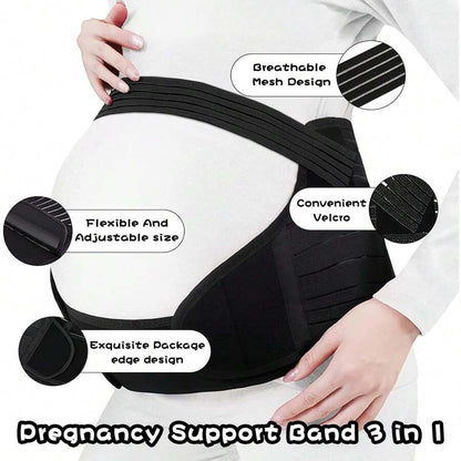 Maternity Support Belt - Adjustable Pregnancy Belly Band for Back & Pelvic Pain Relief