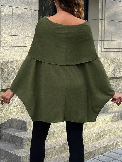 Off-Shoulder Long Sleeve Maternity T-Shirt - Fashionable & Elegant Pregnant Women's Top