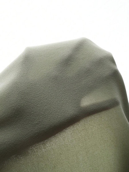 Maternity Sage Green Summer Elegant Dress,Asymmetric Shoulder Ruched Patchwork Ruffle Hem Side Slit Pregnancy Photoshoot Baby Shower Wedding Guest