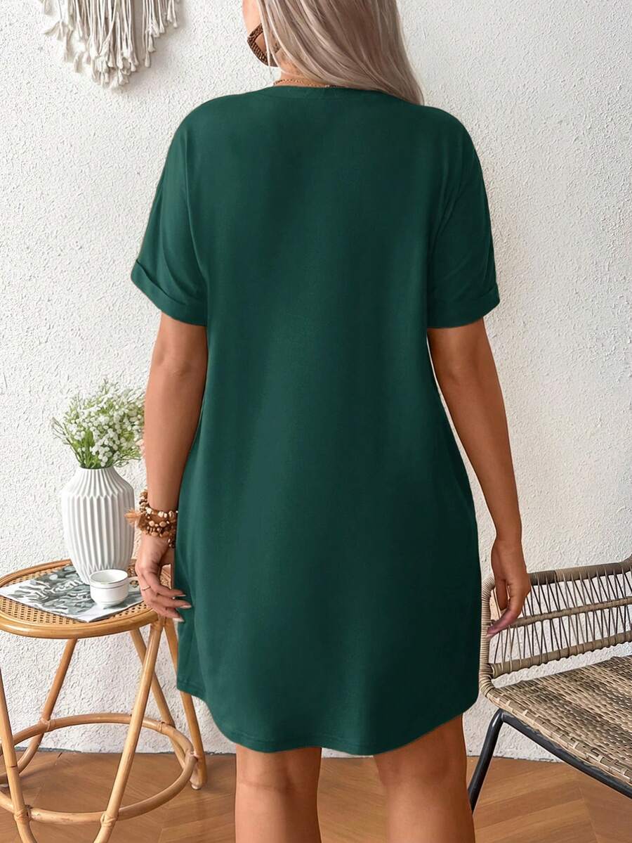 Loose Maternity Summer Dress With Heart-Shaped Print