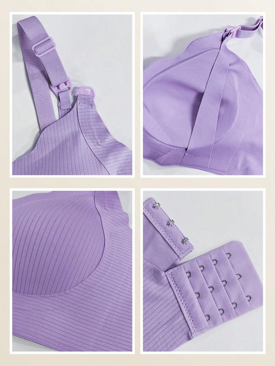Maternity Nursing Bra - Wireless Anti-Sagging Breastfeeding Half-Fixed Lift Clip-Open, Postpartum