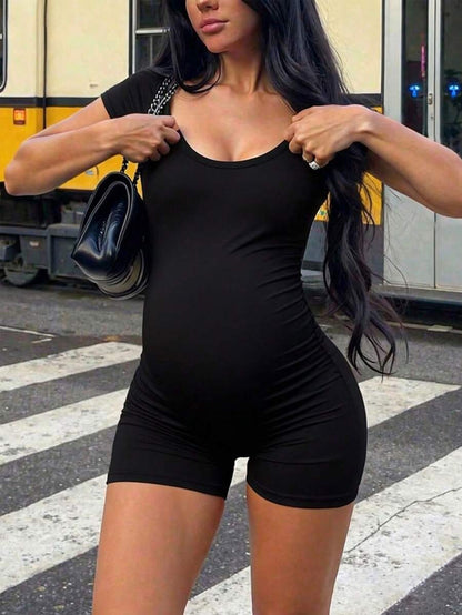 Maternity Jumpsuit - Soft & Stretchy Minimalist Casual Design for Daily Activities