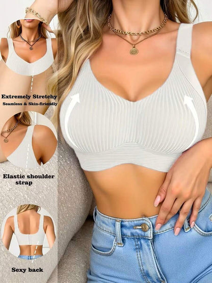 3-Piece Women's Breathable Plus Size Sports Bra - Wireless Lifting Support