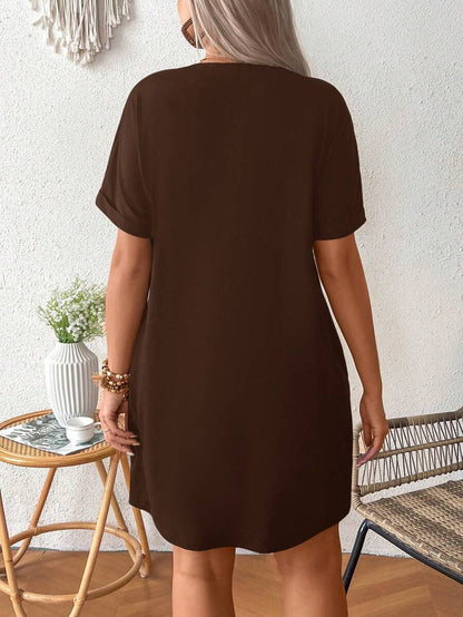 Loose Maternity Summer Dress With Heart-Shaped Print