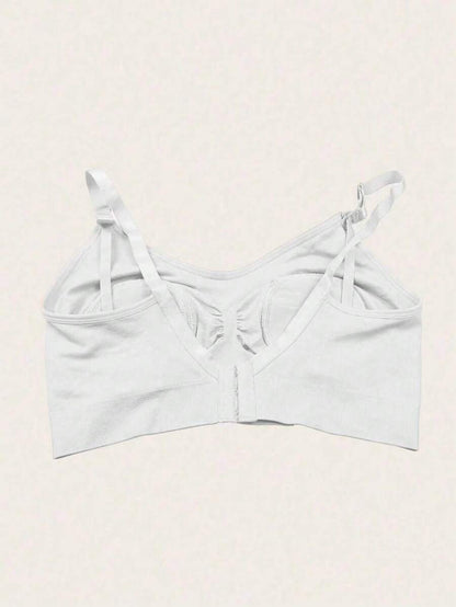 Maternity Nursing Bra - Pump Support Front Clasp Hands Free Pumping Wireless Breastfeeding