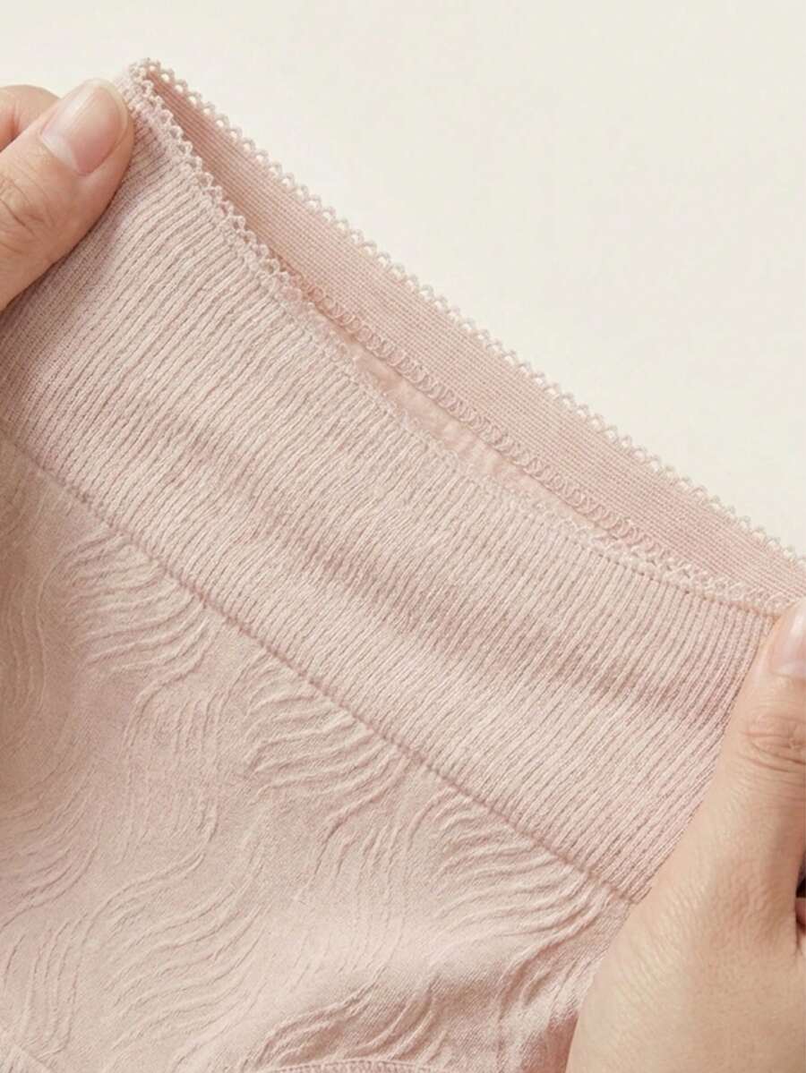 Maternity Panties 3 Pack - Seamless Mid Waist Triangular Lace Trim Hipster Briefs, Daily Travel