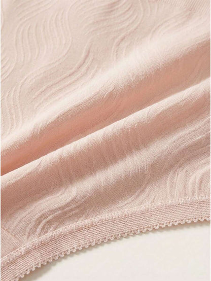Maternity Panties 3 Pack - Seamless Mid Waist Triangular Lace Trim Hipster Briefs, Daily Travel