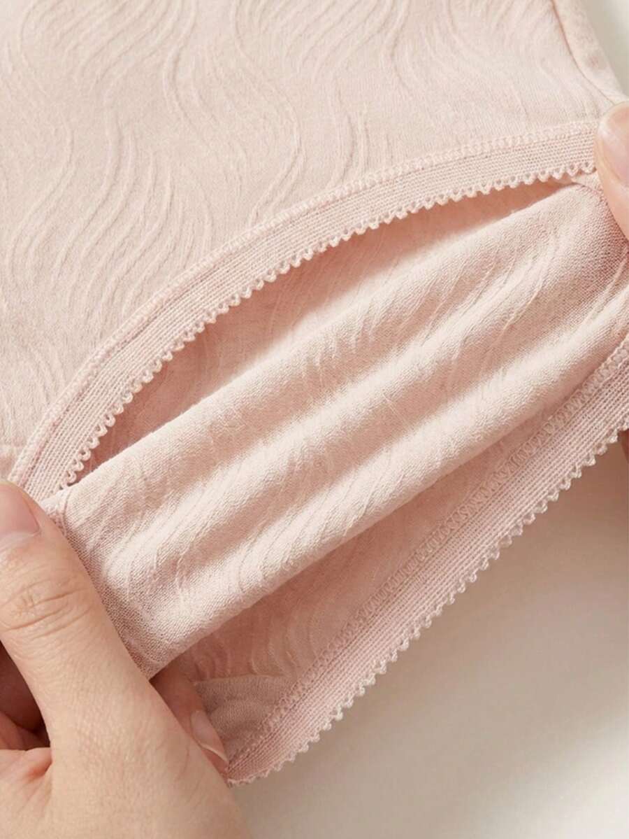 Maternity Panties 3 Pack - Seamless Mid Waist Triangular Lace Trim Hipster Briefs, Daily Travel