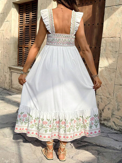Maternity Casual Floral Print Sleeveless Dress