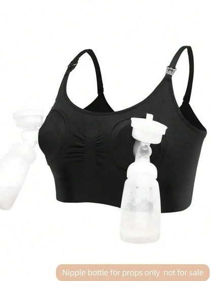 Pink Seamless Wire-Free Nursing Bra - Soft Comfort Fit