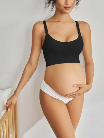 3-Pack Seamless Nursing Bra Set - High Rise Wireless Maternity Bras with Adjustable Straps and Medium Stretch
