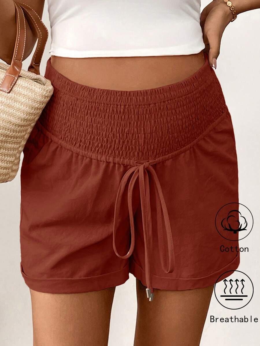 Women's Cotton Linen Casual Beach Shorts with Drawstring Waist and Pockets, Loose Fit Army Green Summer Track Shorts for Country Concerts
