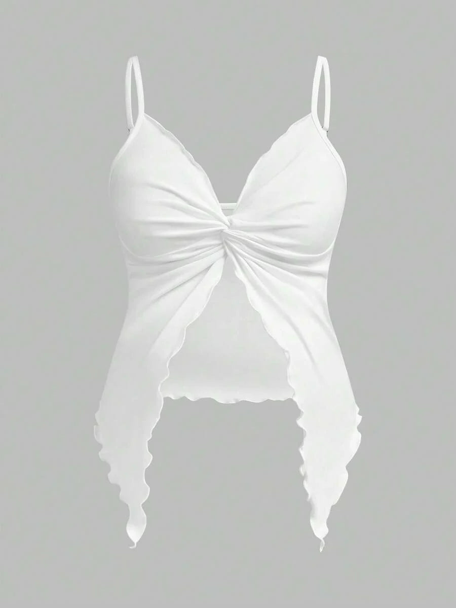 2-Piece Maternity Camisole Set – Front Twist Summer Top