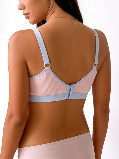 Maternity Nursing Bra 2 Pack - Wire-Free Front Closure Supportive Breathable, Postpartum