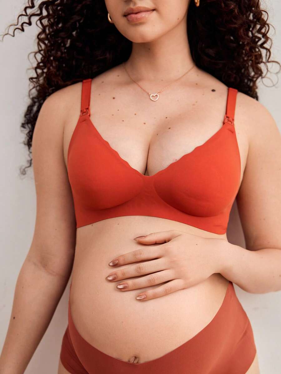 Maternity Jelly Style Nursing Bra Women Solid Color Comfortable Wireless Breastfeeding Support Bra