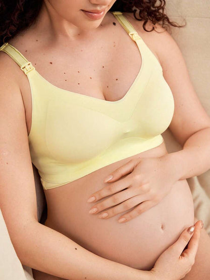 Maternity Seamless Nursing Bra Women Solid Color Wireless Breastfeeding Comfortable Support Bra