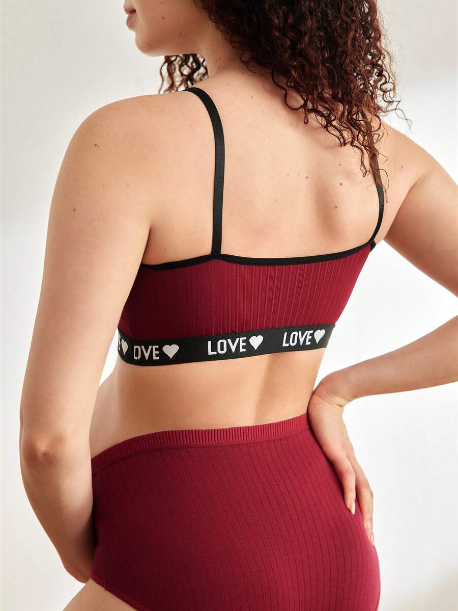 Maternity Letter Heart Print Nursing Underwear Women Casual Comfortable Breastfeeding Lingerie Sleepwear