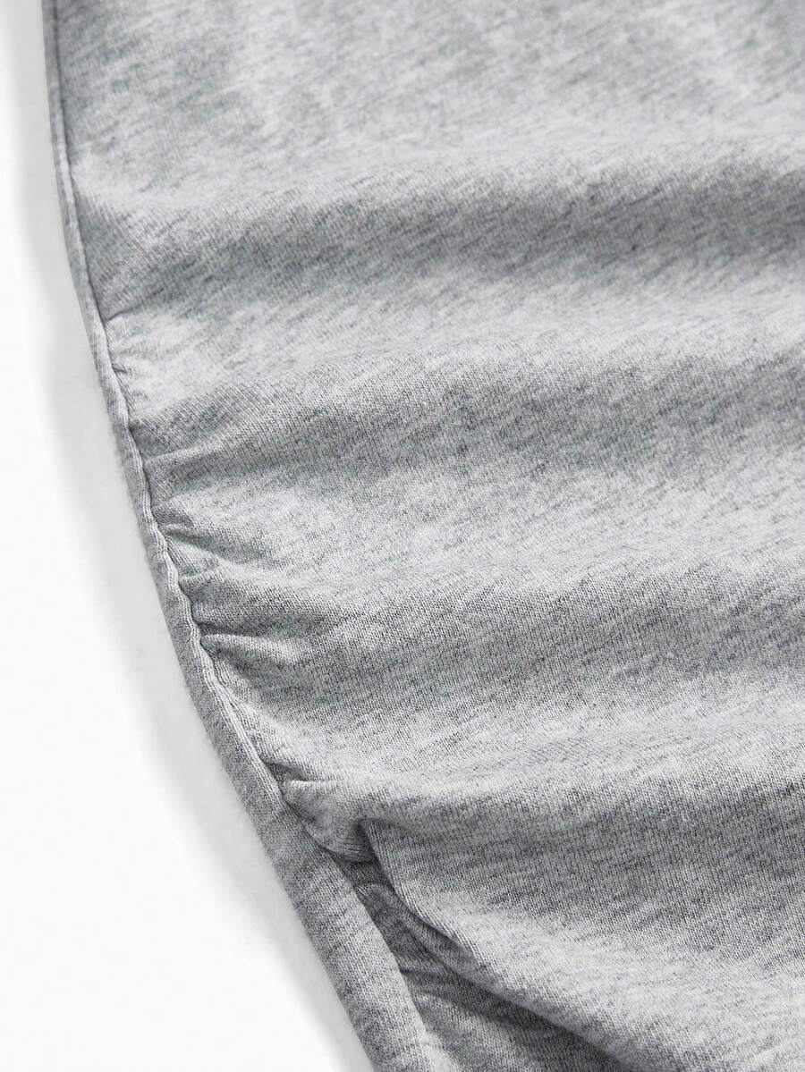 Maternity Solid Color Pleated T-Shirt - Casual Short Sleeve Versatile Daily Wear