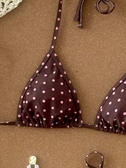 Swim Vcay Women's Summer Vacation Beach Paisley Print Halter Neck Bikini Set