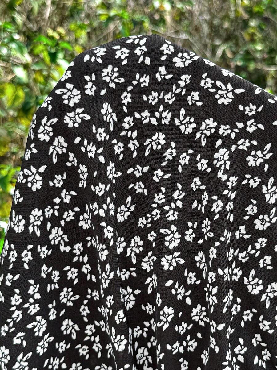 Green Ditsy Floral Maternity Shorts - Boho High Waist Wide Leg Summer Shorts - Loose Fit Elastic Waist Casual Maternity Home Wear