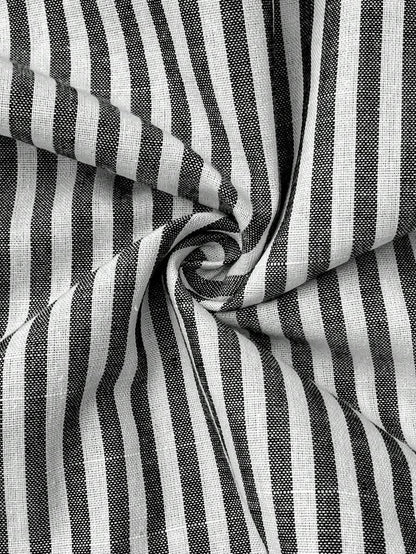Blue Striped Maternity Nursing Dress with V-Neck Flounce Sleeves and Zipper Detail - Chic Short Casual Cotton Blend Office Dress