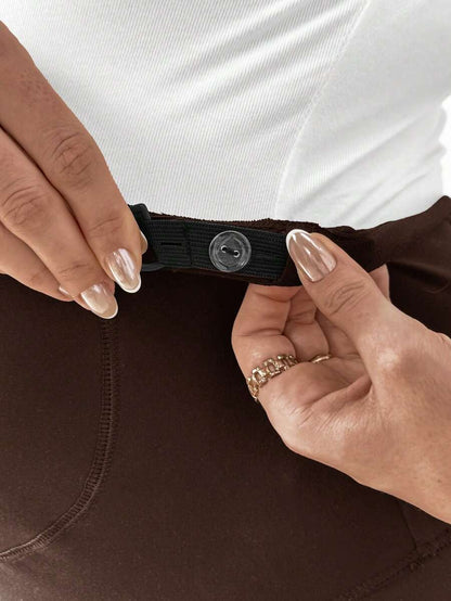 Plus Size Maternity Leggings - Adjustable Waist, Phone Pocket, Ultra High Waist, Slim Fit, Royal Blue
