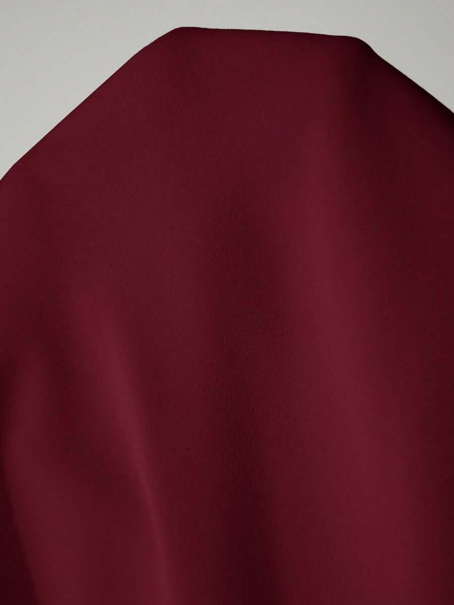 Khaki Color-Blocked Maternity Work Top with Metallic Buttons Elegant V-Neck Batwing Sleeve Commuting and Night Out Blouse