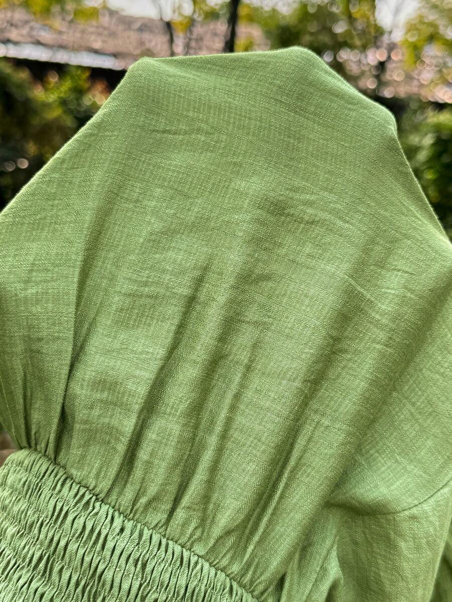 Maternity Vacation Solid Color Ruffle Hem Halter Neck Dress Green Maternity Dress Baby Shower Maternity Sundress Green Sundress Green Summer Dress Green Vacation Dress