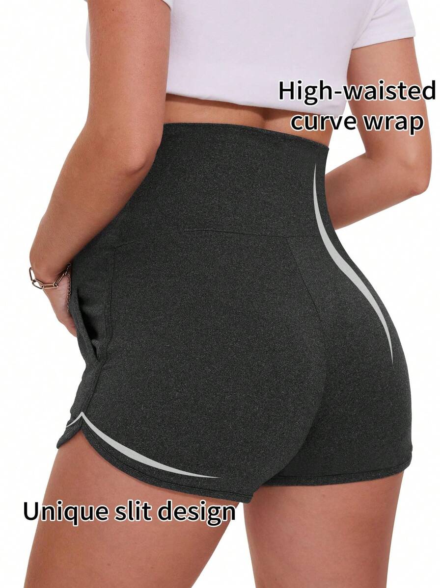 Maternity Soft Lounge Shorts - High Waist Dolphin Hem Pajama Bottoms