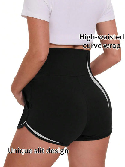 Maternity Soft Lounge Shorts - High Waist Dolphin Hem Pajama Bottoms
