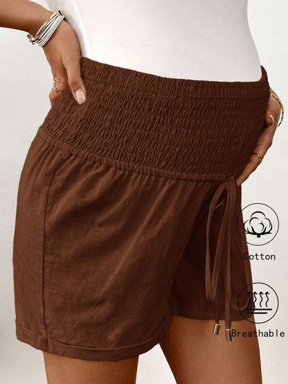 Women's Cotton Linen Casual Beach Shorts with Drawstring Waist and Pockets, Loose Fit Army Green Summer Track Shorts for Country Concerts