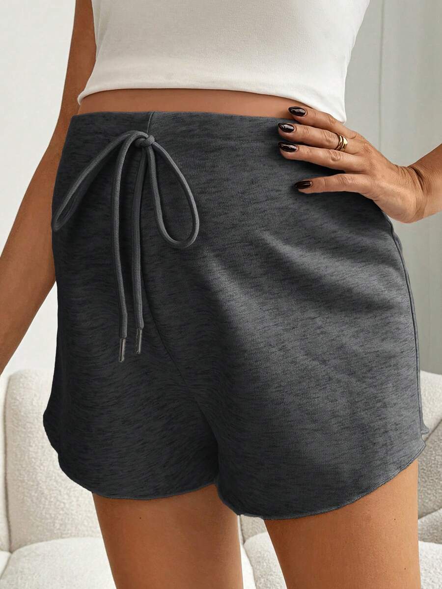 Slowluna Maternity Drawstring Waist Shorts - Adjustable Soft Stretch Casual, Pregnancy Loungewear