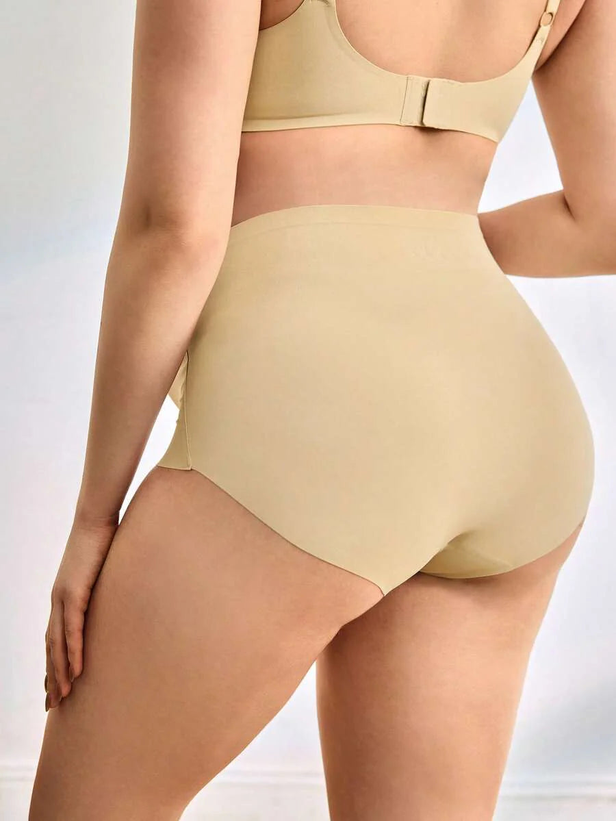 Maternity Panties 3 Pack - High Waist Multi-Color Knitted Thin Breathable Soft Stretch, Daily Wear