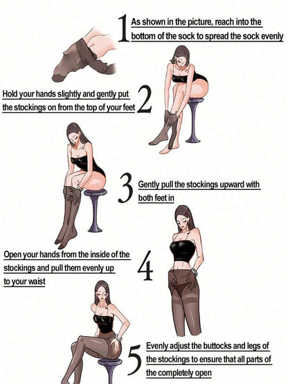 Maternity Pantyhose - High Waist Spring Autumn Adjustable Belly Support Stirrup Bottoming