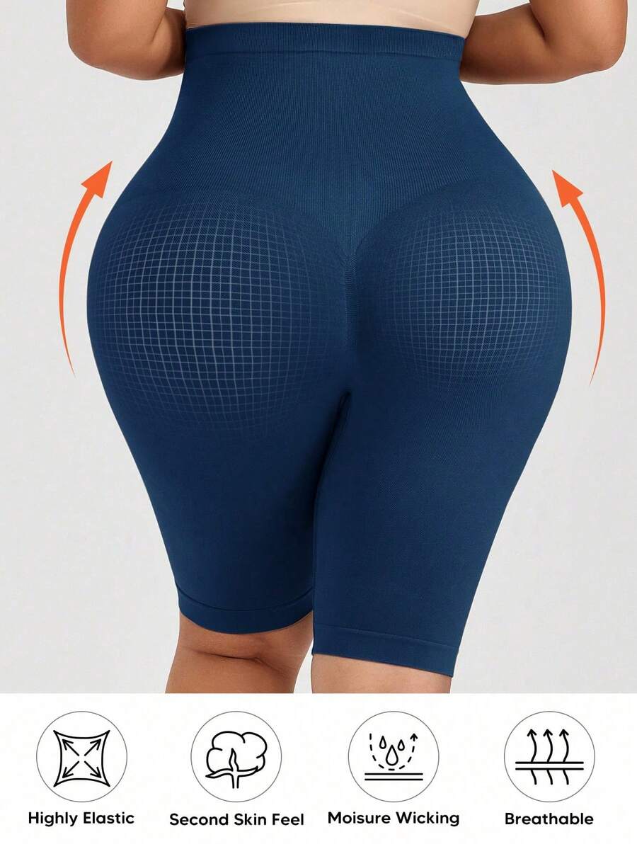 Maternity Solid High Waist Biker Shorts - Comfortable Pregnancy Fit