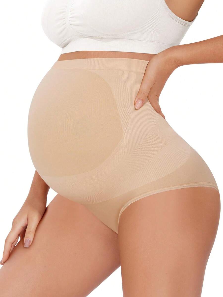 Women's Seamless Maternity Panties - Stretchy High Waist Pregnancy Underwear