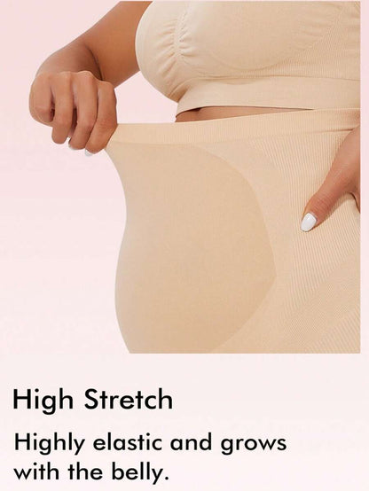 Women's Seamless Maternity Panties - Stretchy High Waist Pregnancy Underwear