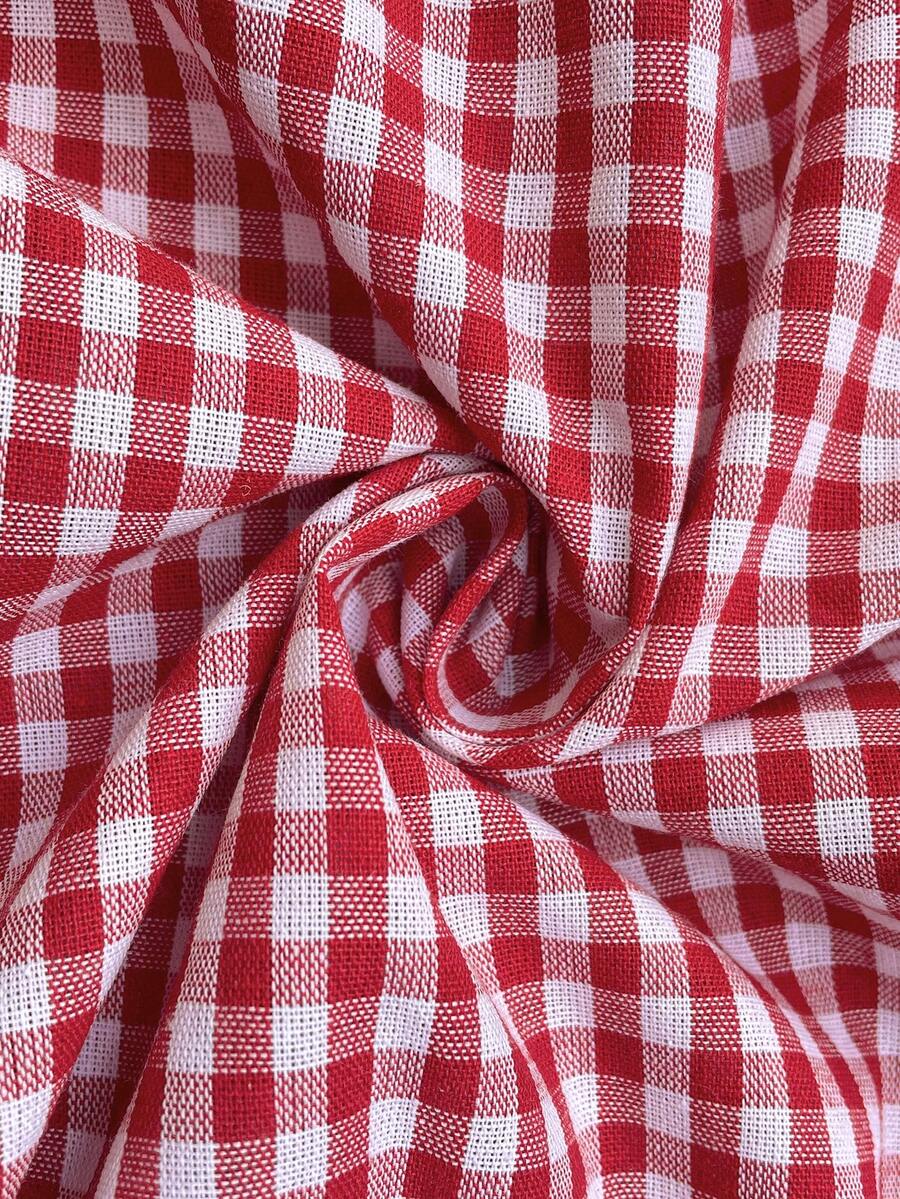 Maternity Red Plaid Cami Dress - Spaghetti Strap, Cold Shoulder, Backless, Slim Fit, Red