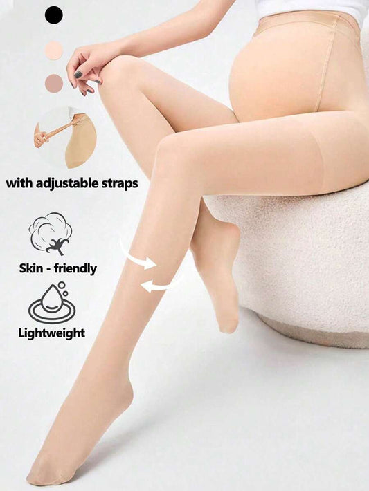 Maternity Pantyhose - High Waist Spring Autumn Adjustable Belly Support Stirrup Bottoming