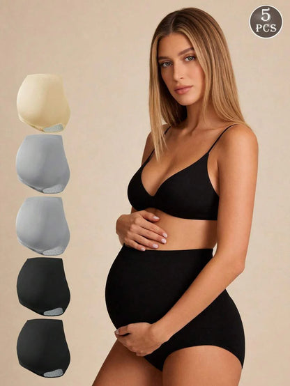 Hart & Haze Maternity Panties 5 Pack - High Waist Soft Comfortable Stretch, Pregnancy