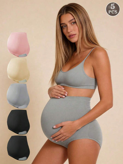 Hart & Haze Maternity Panties 5 Pack - High Waist Soft Comfortable Stretch, Pregnancy