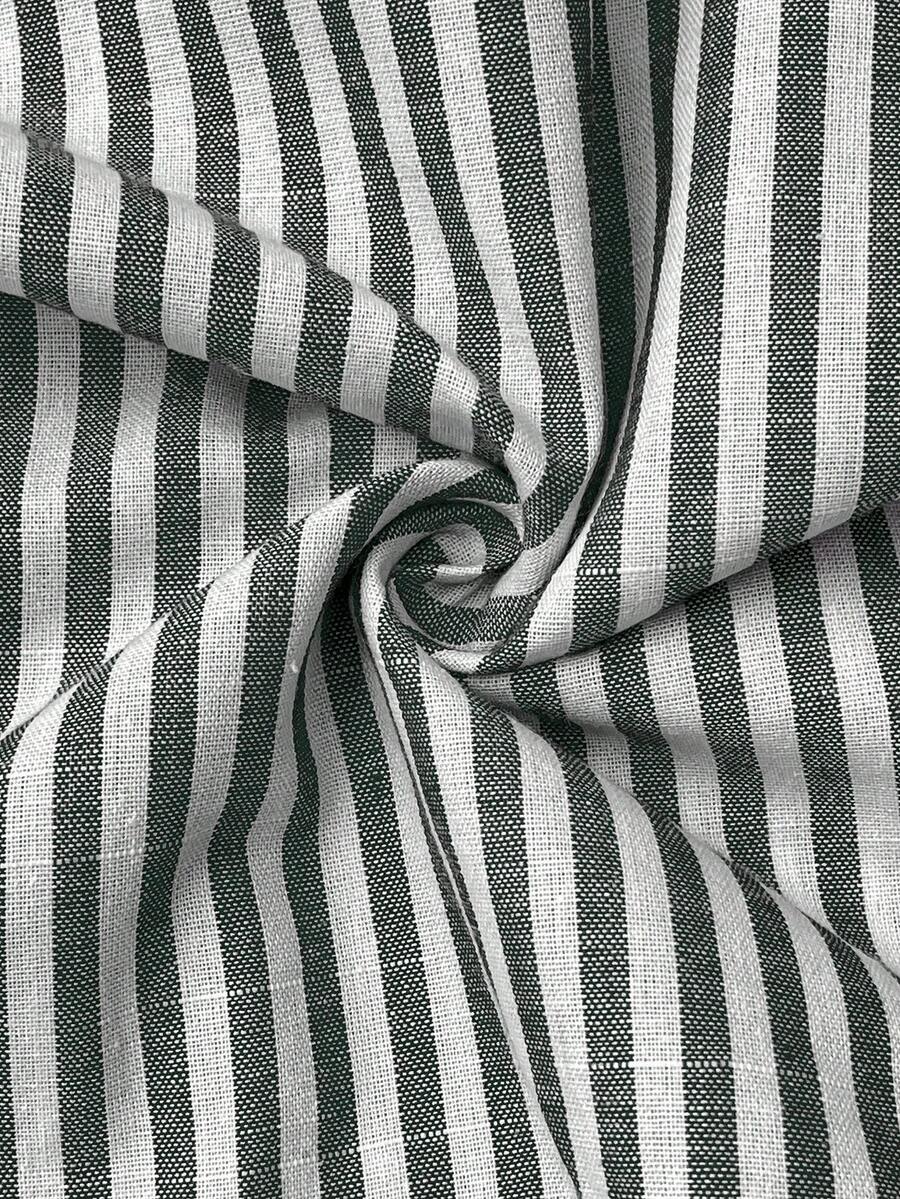Maternity Striped Nursing Dress - V Neck, Flounce Sleeve, Ruffle Hem, Short, Green